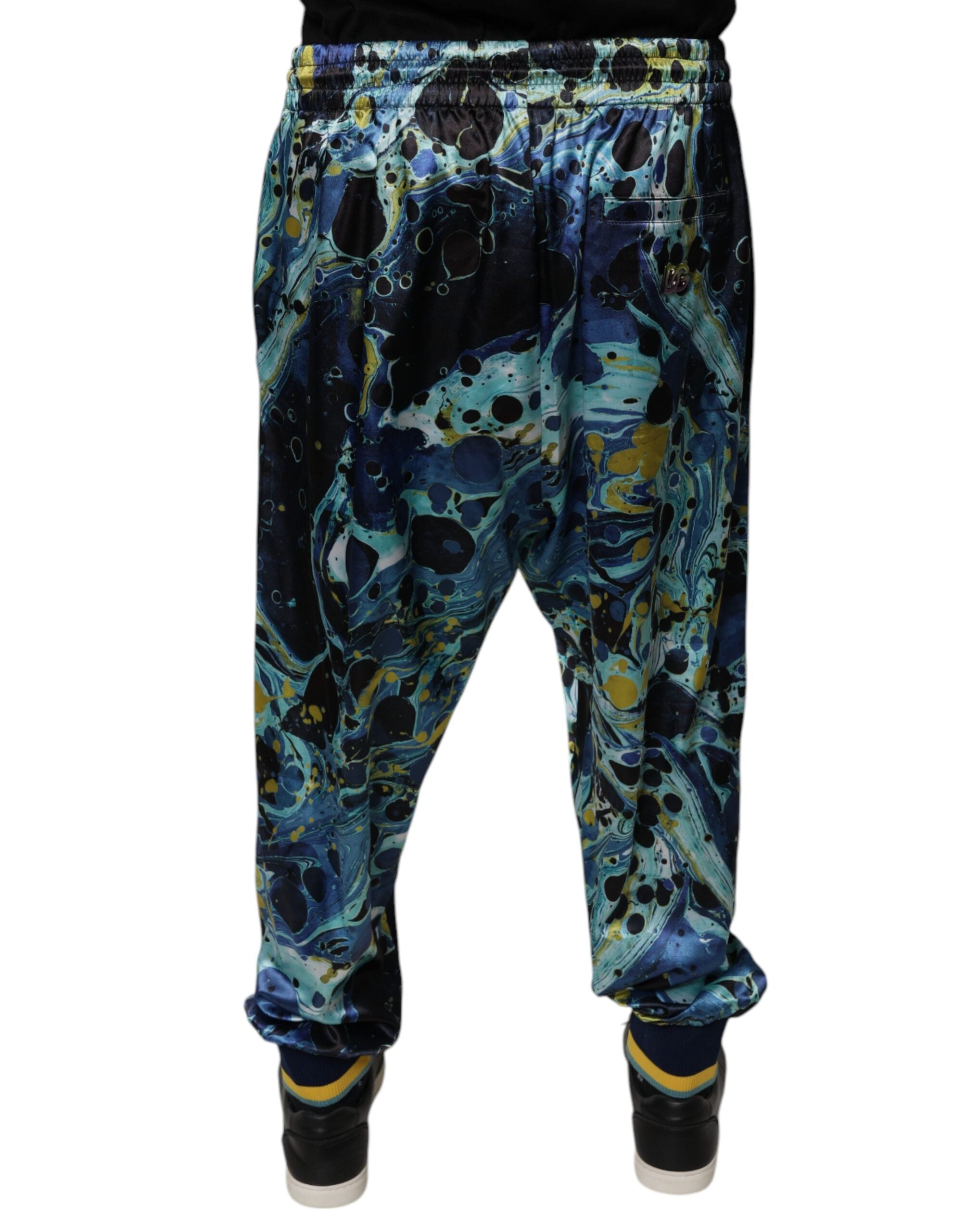 Dolce & Gabbana Multicolor Marble Print Jogger Men Sweatpants Pants Dolce & Gabbana