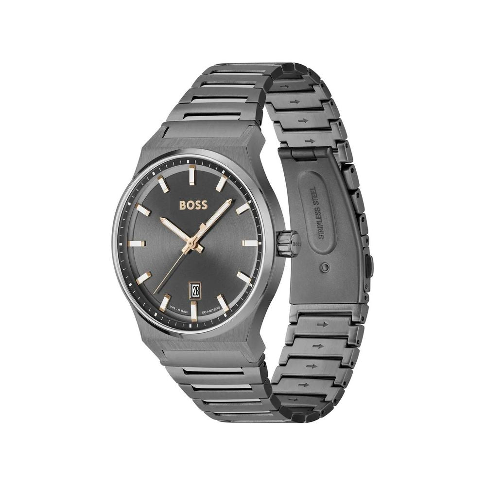 Hugo Boss Gray Stainless Steel Dress Watch Hugo Boss