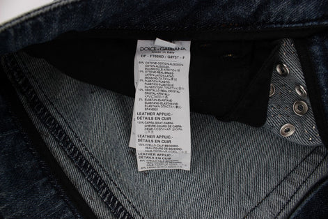 Dolce & Gabbana Crystal Roses Heart Embellished Jeans Dolce & Gabbana