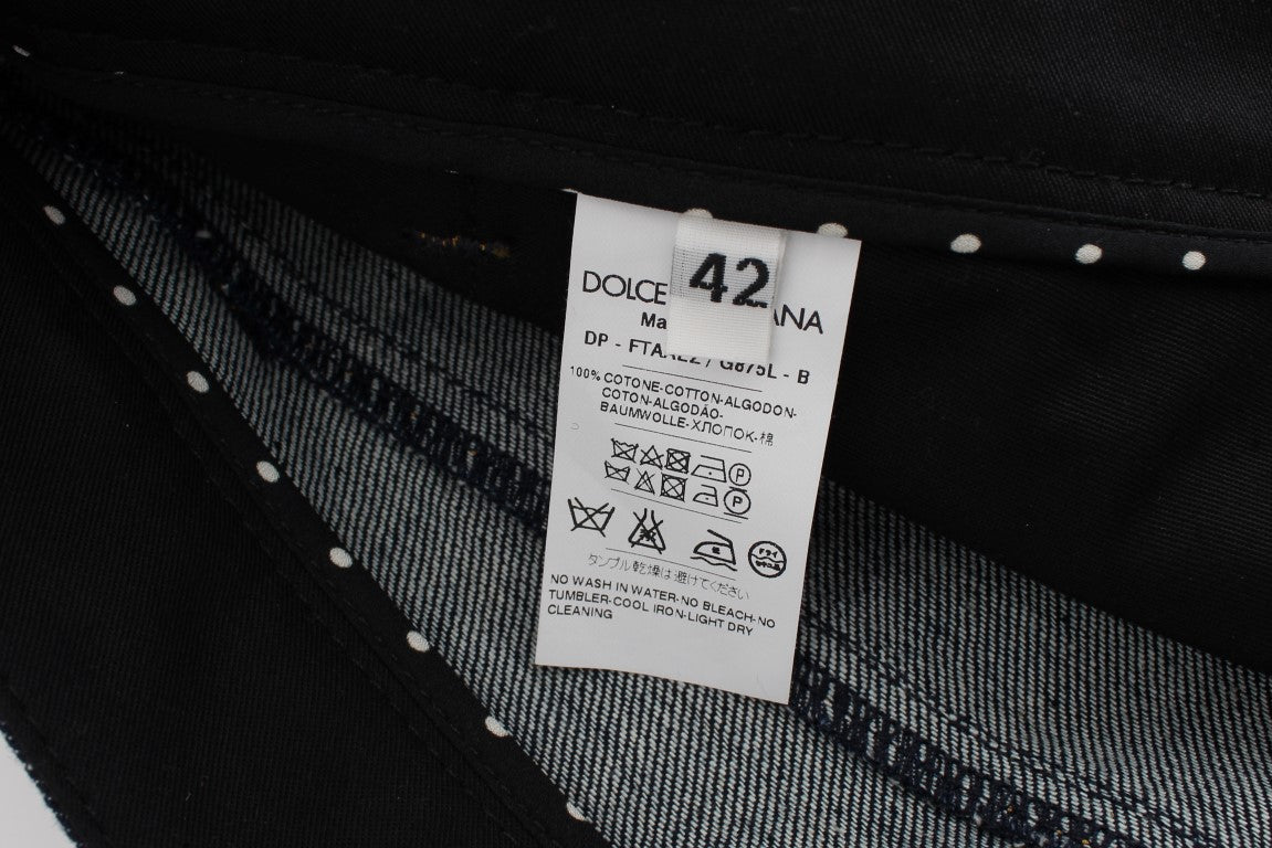 Dolce & Gabbana Blue Denim Cotton CAPRI Torero Jeans Dolce & Gabbana