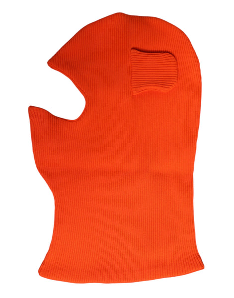 Dolce & Gabbana Orange Cotton Whole Head Wrap Balaclava Hat Dolce & Gabbana
