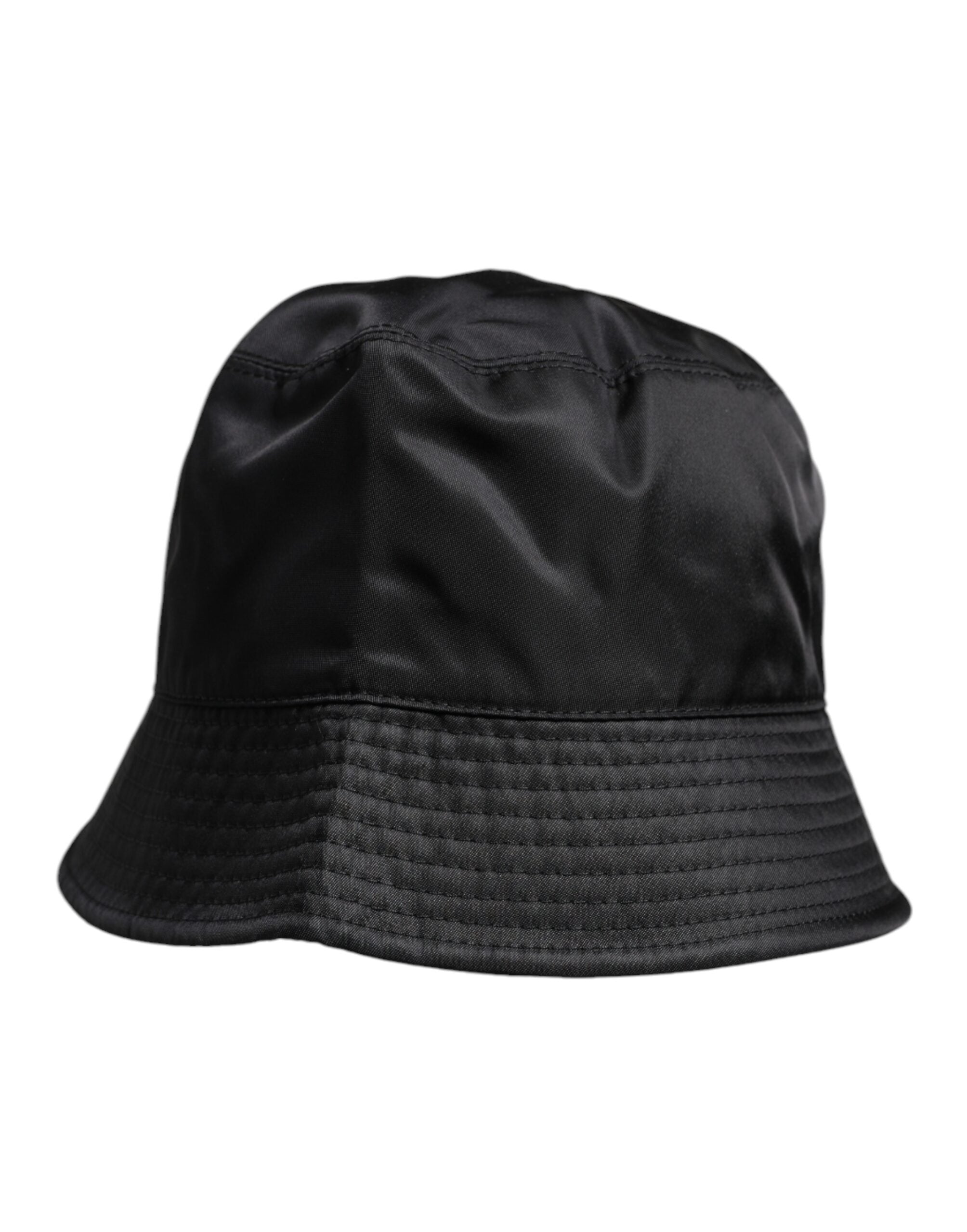 Dolce & Gabbana Black Cotton Wide Brim Bucket Hat Dolce & Gabbana