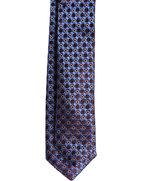 Dolce & Gabbana Multicolor Circles Silk Adjustable Necktie Tie Dolce & Gabbana