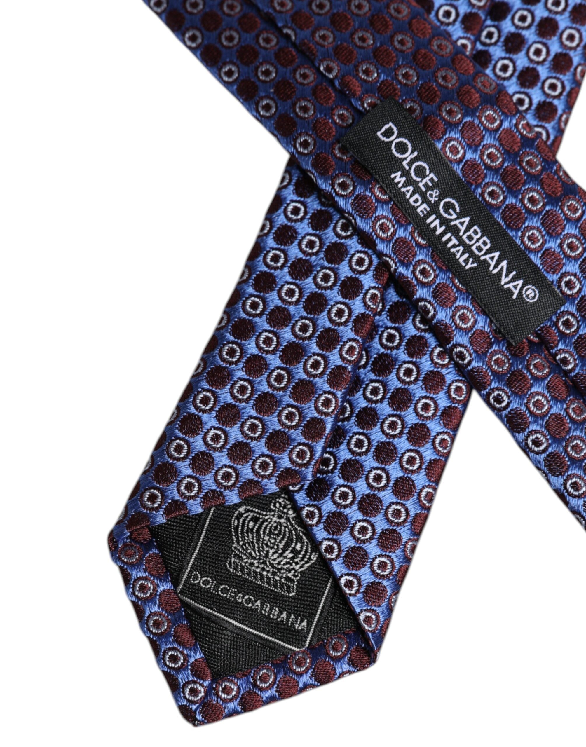 Dolce & Gabbana Multicolor Circles Silk Adjustable Necktie Tie Dolce & Gabbana