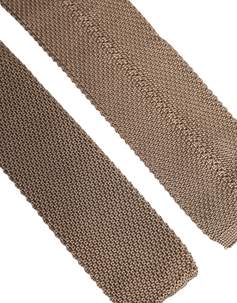 Dolce & Gabbana Brown Silk Adjustable Necktie Tie Dolce & Gabbana
