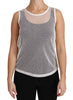 Dolce & Gabbana White Net  Transparent Sleeveless Tank Top Dolce & Gabbana