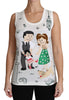 Dolce & Gabbana White Cotton #dgfamily Sleeveless Shirt Tank Top Dolce & Gabbana