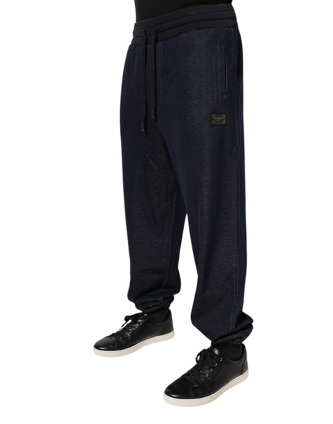 Dolce & Gabbana Black Jacquard Jogger Men Sweatpants Pants Dolce & Gabbana
