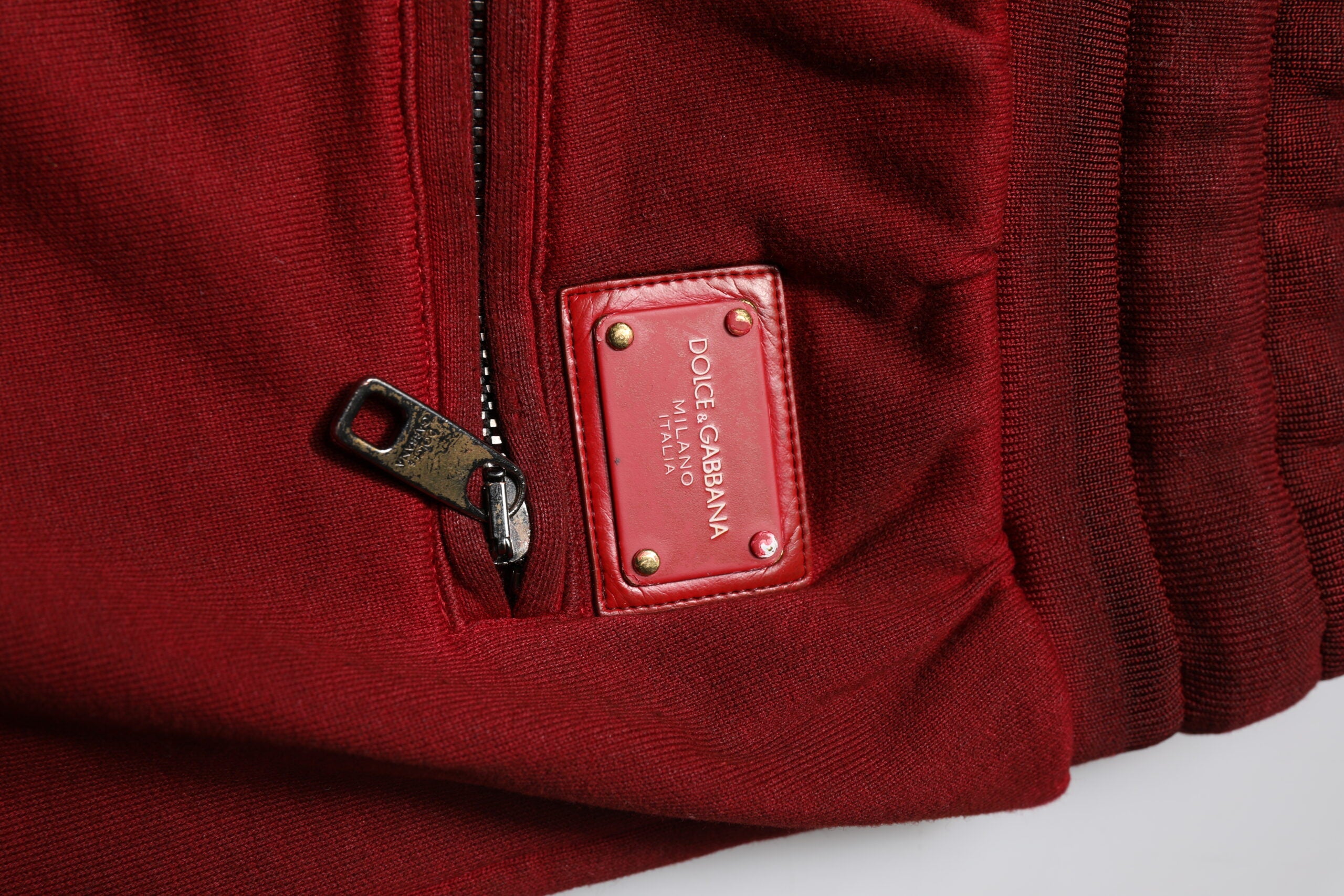 Dolce & Gabbana Maroon Rip Style Bermuda Sweatshorts Shorts Dolce & Gabbana