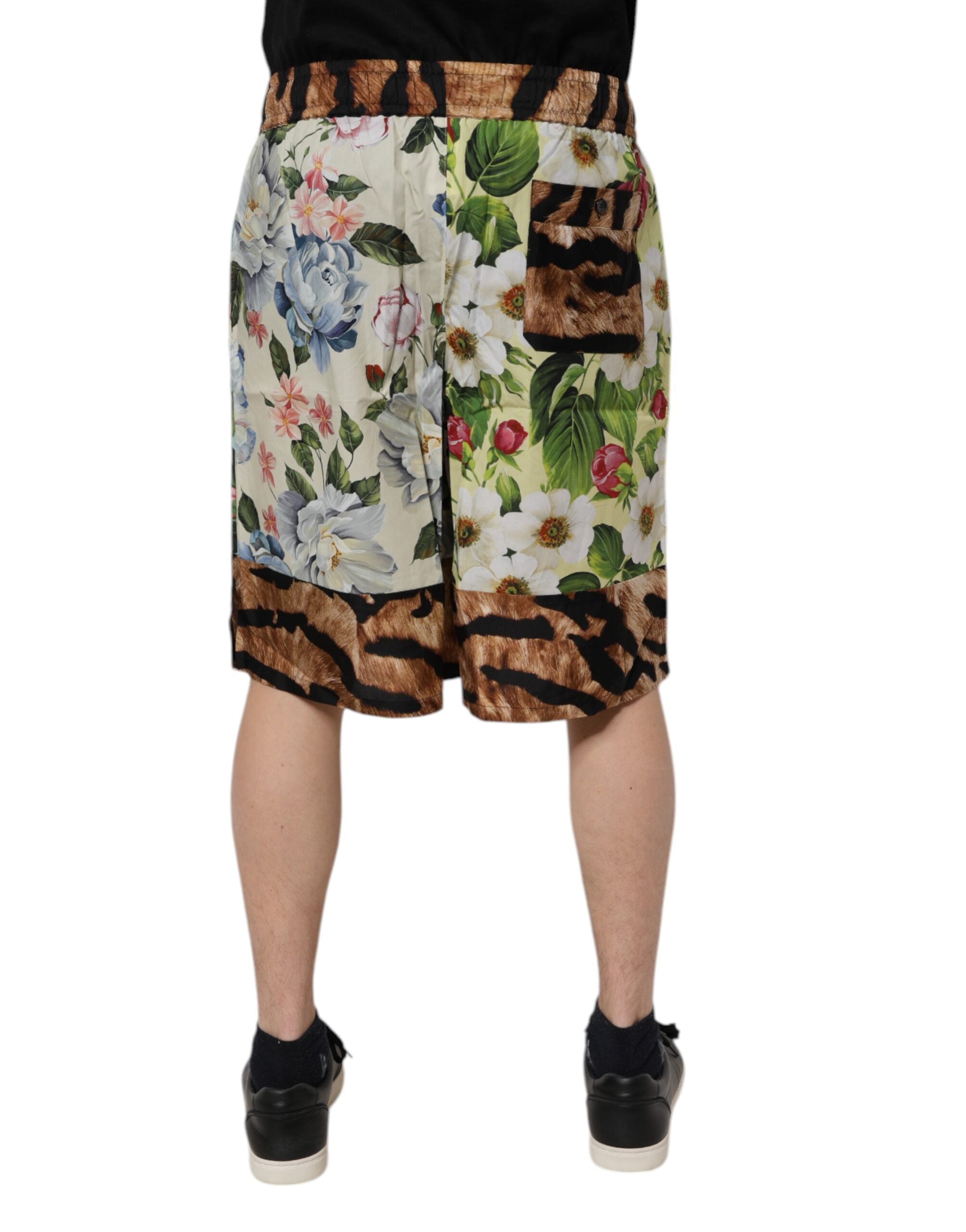 Dolce & Gabbana Multicolor Floral Print Men Bermuda Shorts Dolce & Gabbana