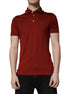 Dolce & Gabbana Red Cotton DG Logo Collared Men Polo T-shirt Dolce & Gabbana