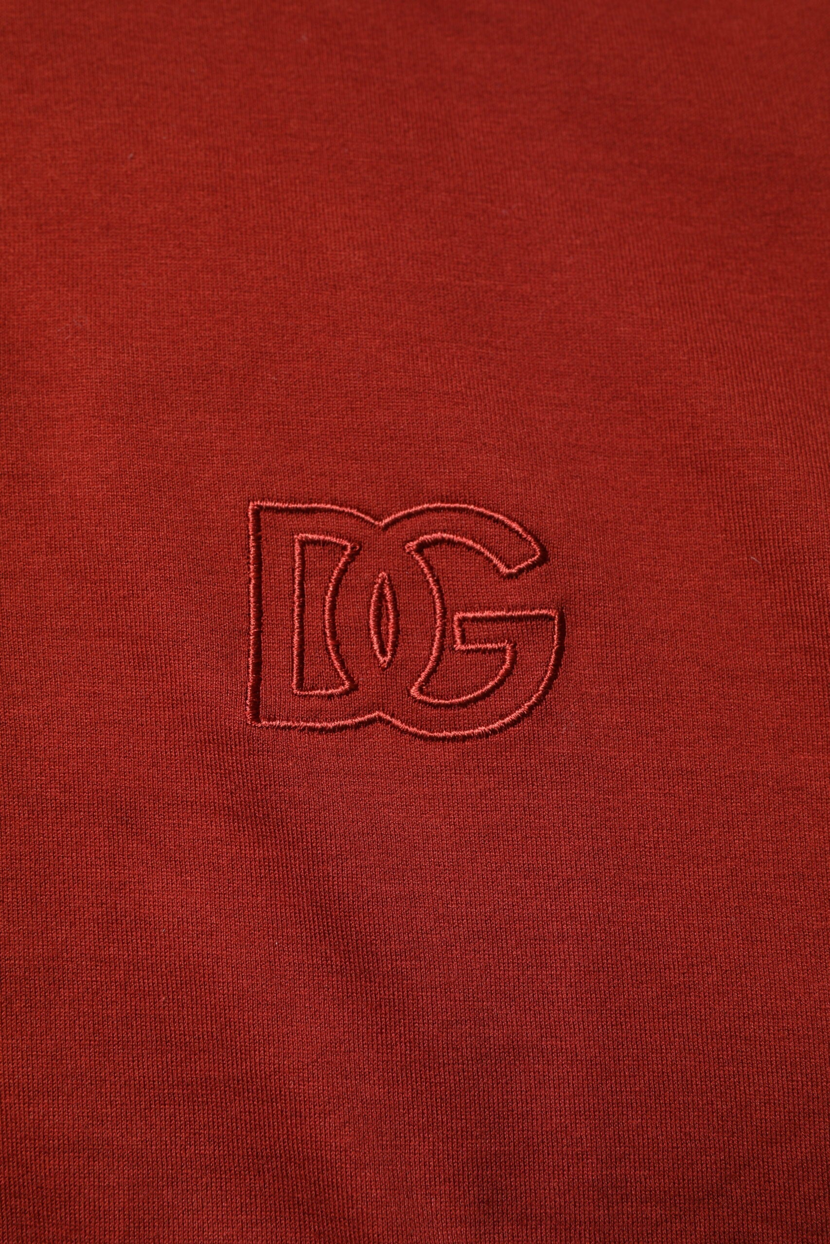 Dolce & Gabbana Red Cotton DG Logo Collared Men Polo T-shirt Dolce & Gabbana