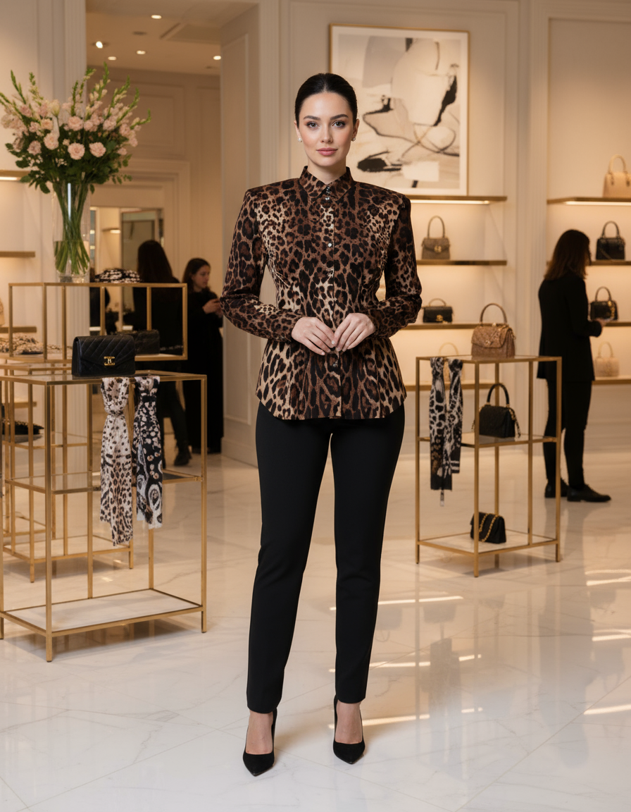 Dolce & Gabbana Brown Leopard Silk Button Down Coat Jacket Dolce & Gabbana