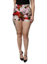 Dolce & Gabbana Pink Floral Print High Waist Hotpants Short Dolce & Gabbana