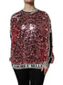 Dolce & Gabbana Pink DG Queen Sequin Pullover Sweater Dolce & Gabbana