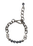 Dolce & Gabbana Silver Tone Chain Lobster Clasp Logo Gray Pearls Bracelet Dolce & Gabbana