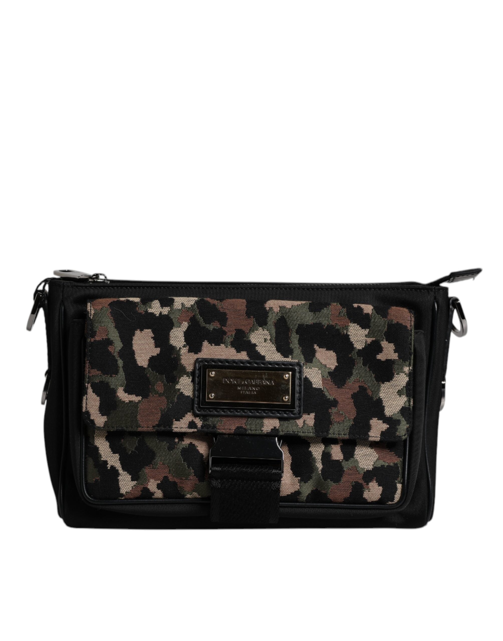 Dolce & Gabbana Multicolor Leopard Jacquard Crossbody Bag Dolce & Gabbana