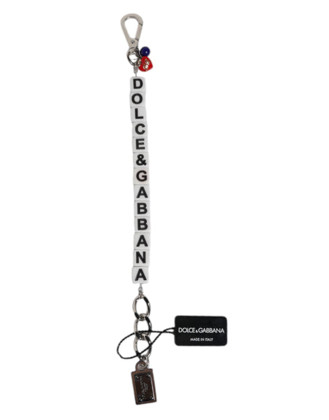 Dolce & Gabbana Silver Brass Chain Dice Logo Embellished Charm Bracelet Dolce & Gabbana