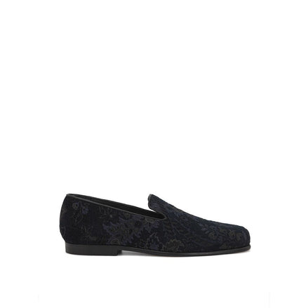 Etro Blue Leather Slip-On Loafers Etro