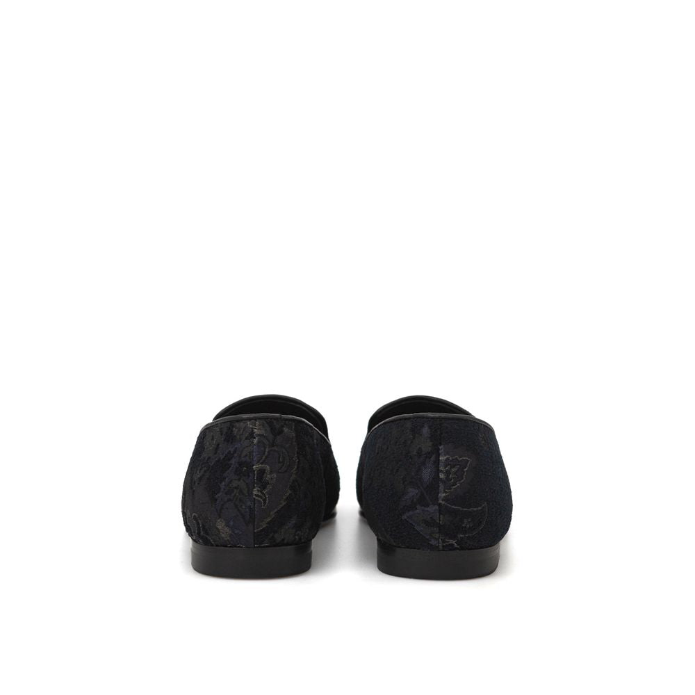 Etro Blue Leather Slip-On Loafers Etro