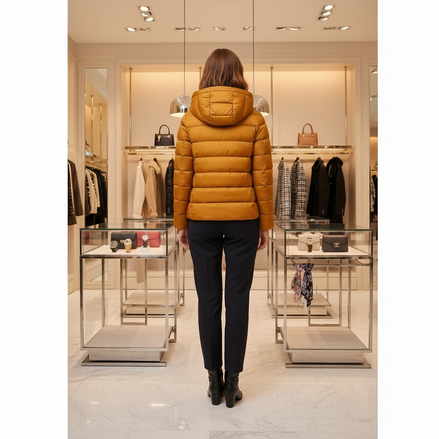 Herno Yellow Polyamide Coat Herno