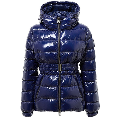 Herno Blue Polyamide Coat Herno