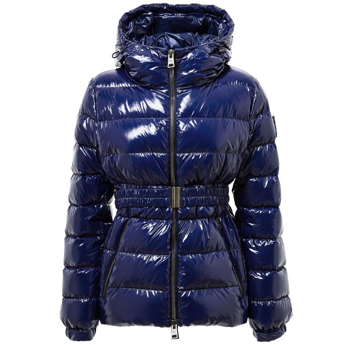 Herno Blue Polyamide Coat Herno