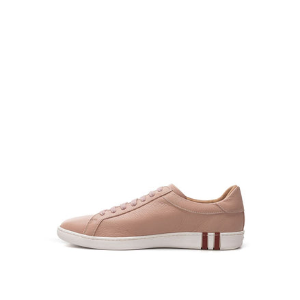 Baskets basses en cuir rose Bally