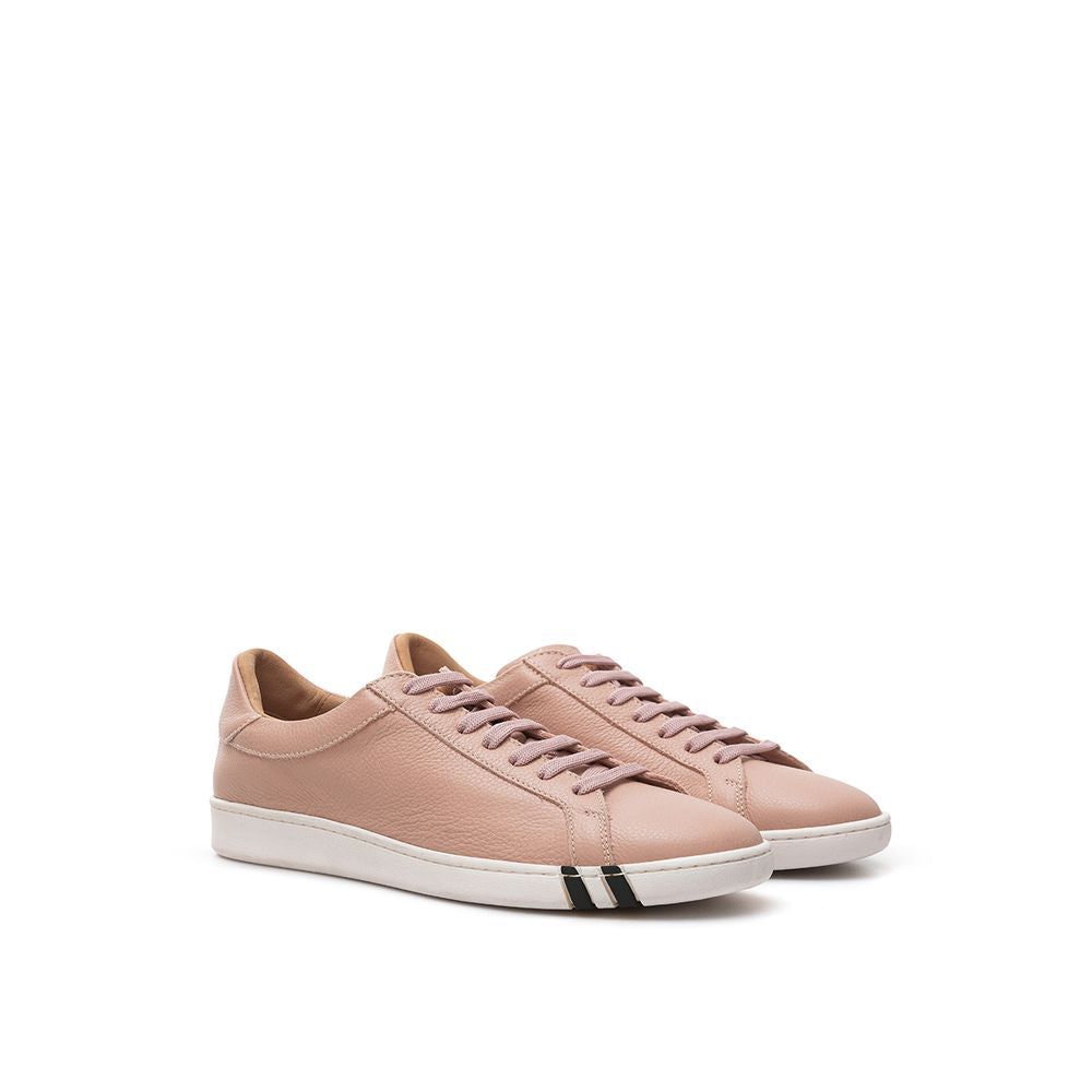 Bally Pink Leather Low Top Sneakers Bally