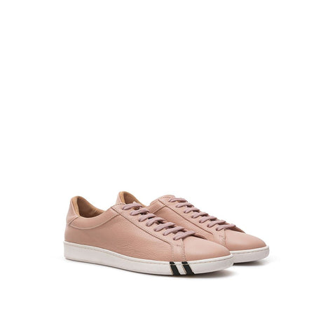 Bally Pink Leather Low Top Sneakers Bally