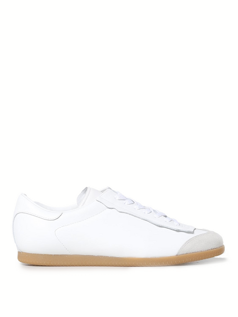 Maison Margiela Low Featherlight Leather And Suede Sneakers Maison Margiela