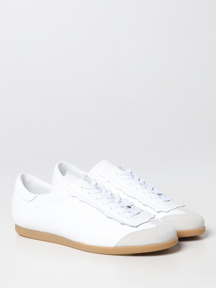 Maison Margiela Low Featherlight Leather And Suede Sneakers Maison Margiela