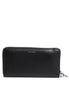 Dolce & Gabbana Black Blue Exotic Leather Embossed Continental Wallet Dolce & Gabbana