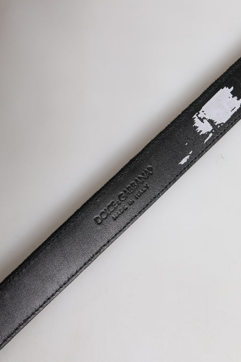 Dolce & Gabbana Black Leather Metal Buckle Classic Belt Dolce & Gabbana