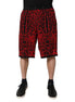 Dolce & Gabbana Red Leopard Print Viscose Bermuda Shorts Dolce & Gabbana