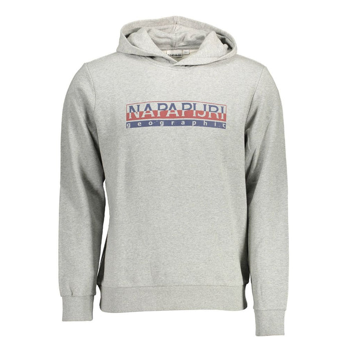 Napapijri Grigio Cotton Men Sweatshirt Napapijri