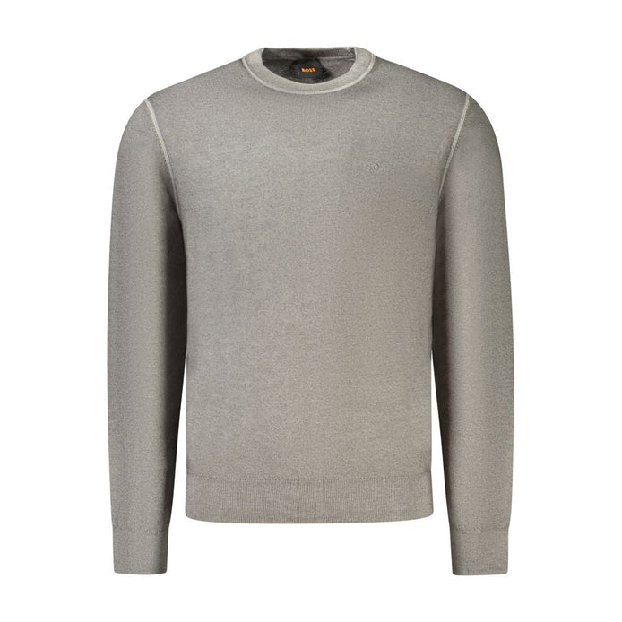 Hugo Boss Gray Wool Mens Sweater Hugo Boss