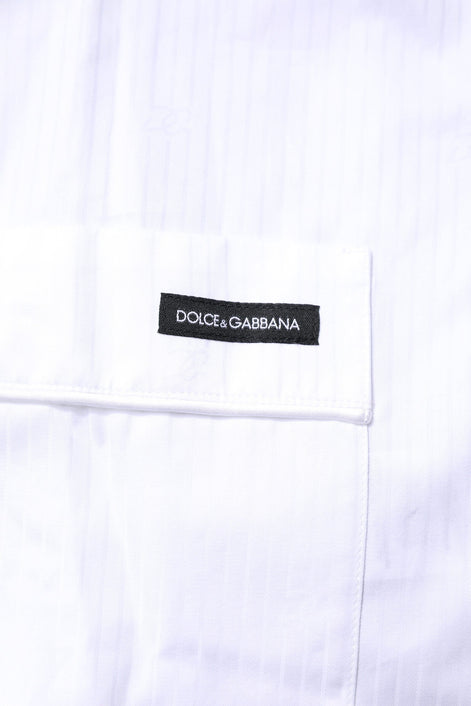 Dolce & Gabbana White Cotton Shirt Pants Pajama Set Sleepwear Dolce & Gabbana