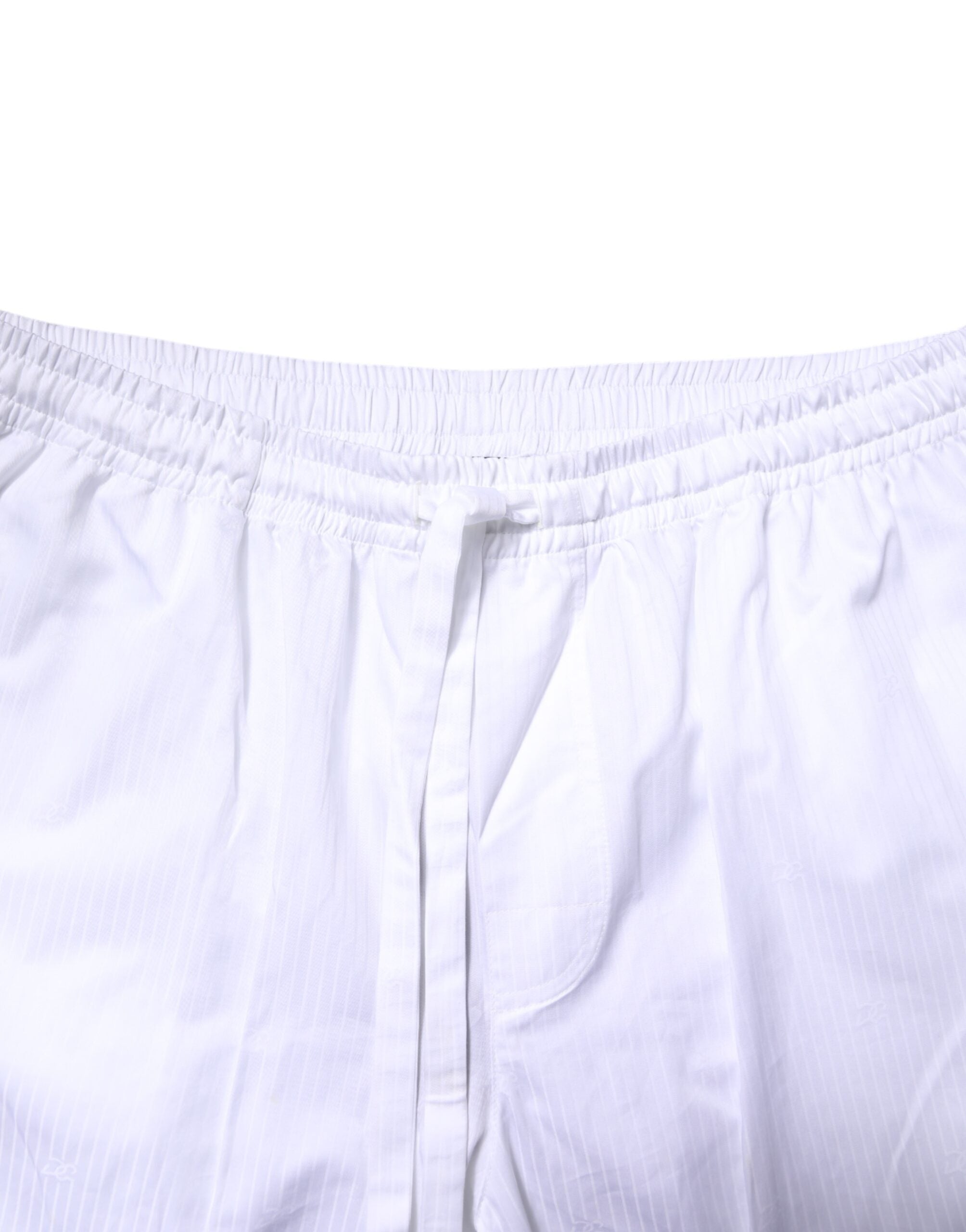 Dolce & Gabbana White Cotton Shirt Pants Pajama Set Sleepwear Dolce & Gabbana