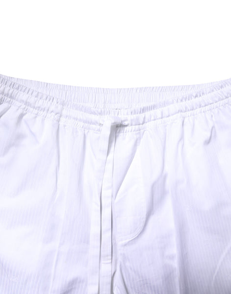 Dolce & Gabbana White Cotton Shirt Pants Pajama Set Sleepwear Dolce & Gabbana