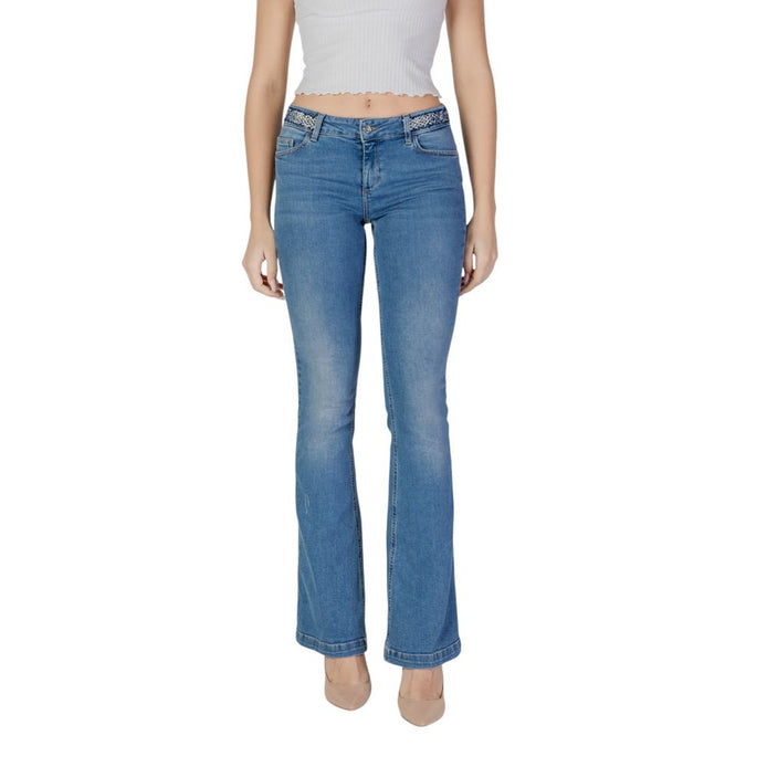 Liu Jo Light Blue Cotton Bootcut Jeans Liu Jo