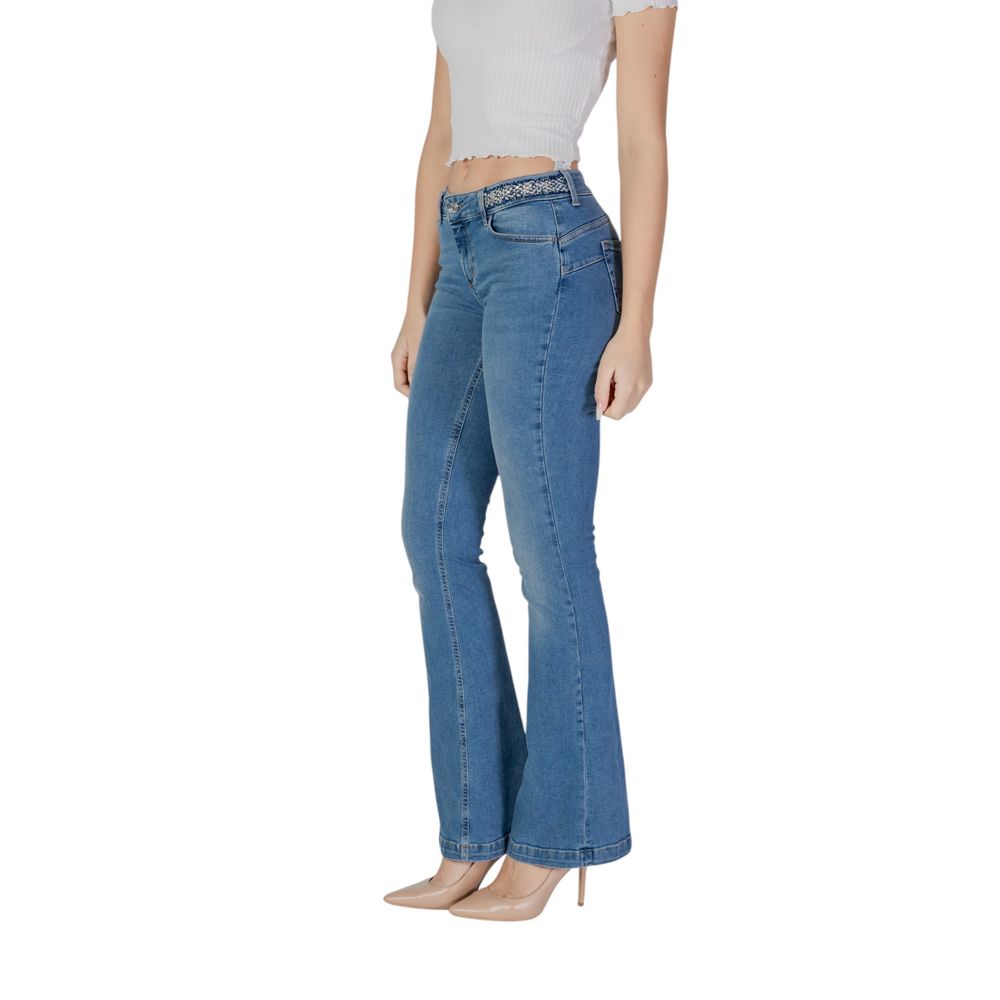 Liu Jo Light Blue Cotton Bootcut Jeans Liu Jo