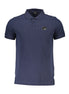 Cavalli Class Blue Cotton Men Polo Shirt Cavalli Class