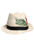 Dolce & Gabbana Beige Floral Print Straw Wide Brim Fedora Hat Dolce & Gabbana