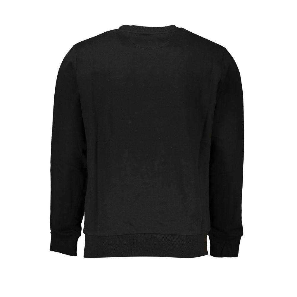 La Martina Black Cotton Men Sweater La Martina