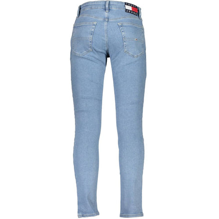 Tommy Hilfiger Light Blue Cotton Men Slim Tapered Jean Tommy Hilfiger