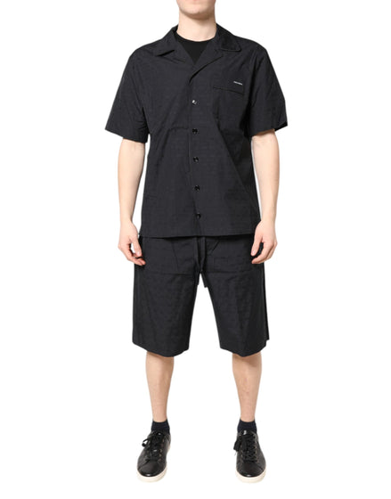 Dolce & Gabbana Black Cotton Men Pajama Set Sleepwear Dolce & Gabbana
