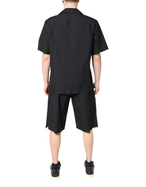 Dolce & Gabbana Black Cotton Men Pajama Set Sleepwear Dolce & Gabbana