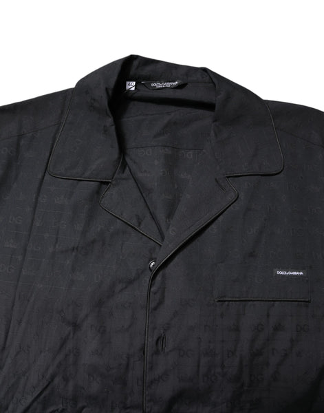 Dolce & Gabbana Black Cotton Men Pajama Set Sleepwear Dolce & Gabbana