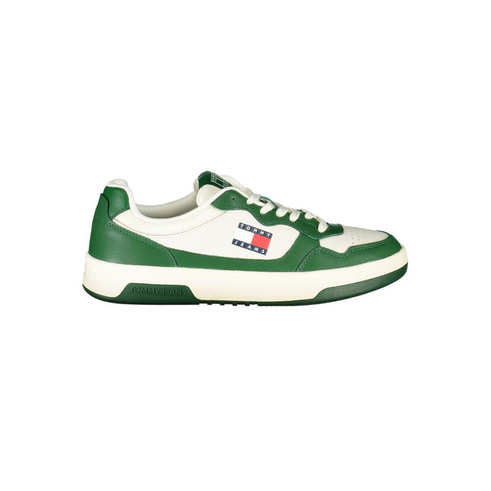 Tommy Hilfiger White Leather Men Sneaker Tommy Hilfiger